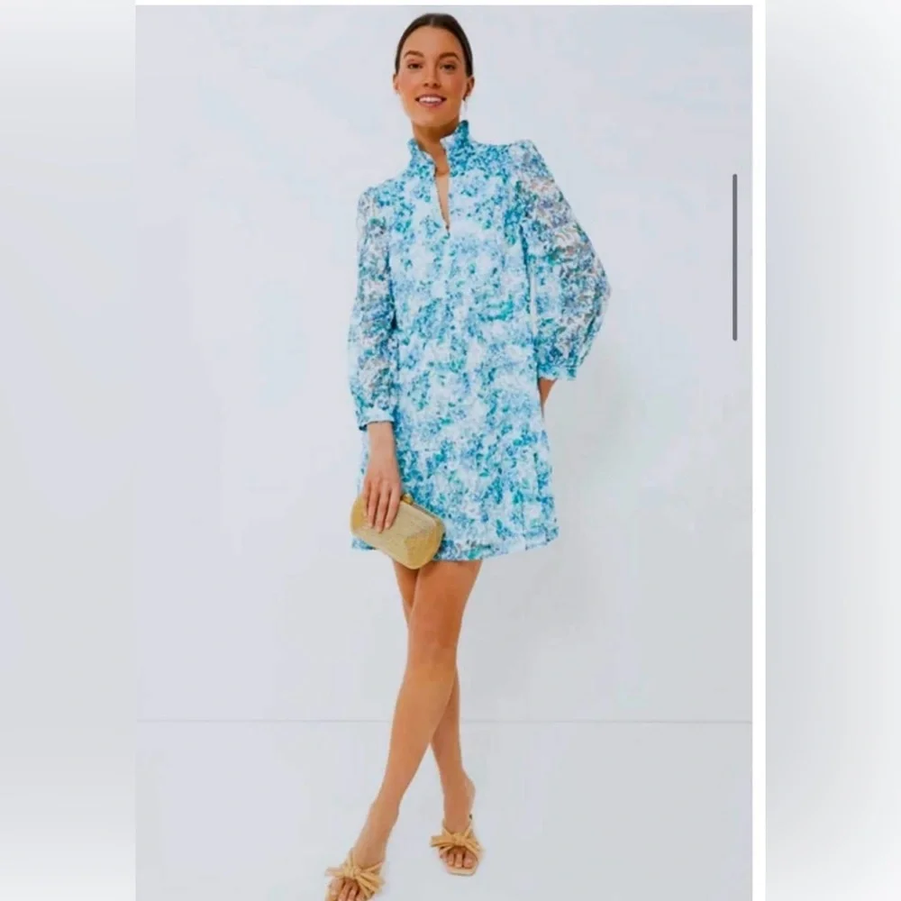 Tuckernuck Water's Edge Hydrangea Organza Palmerston Dress - Picture 2 of 8